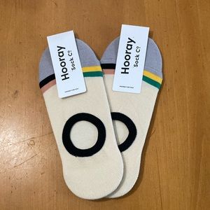 NWT 2 pair Hooray Sock Co. Marina no-show socks - Men’s Large 8-12